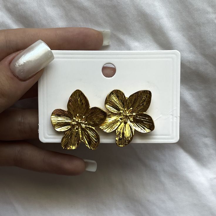 Golden Bloom Statement Studs