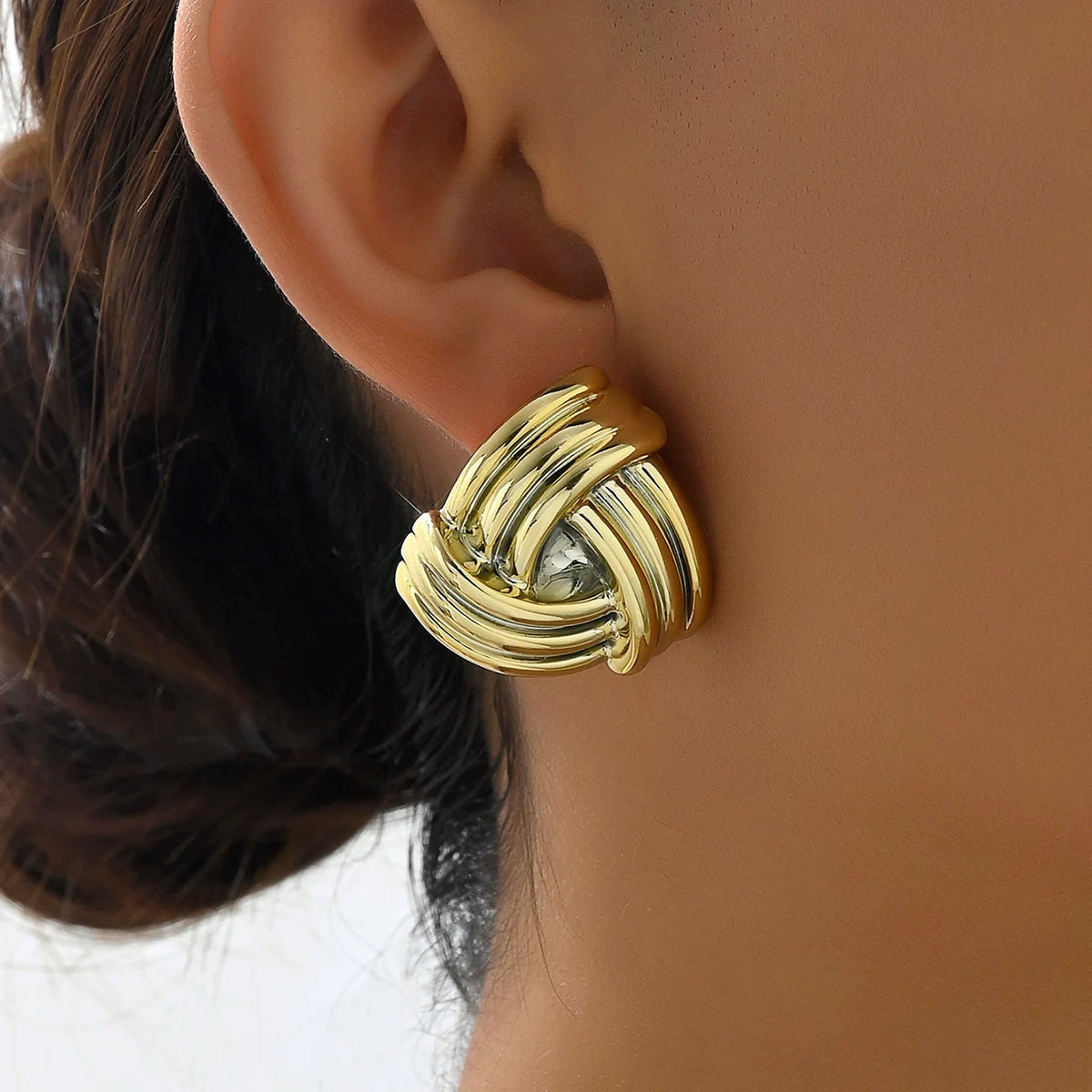 Gold Knot Studs
