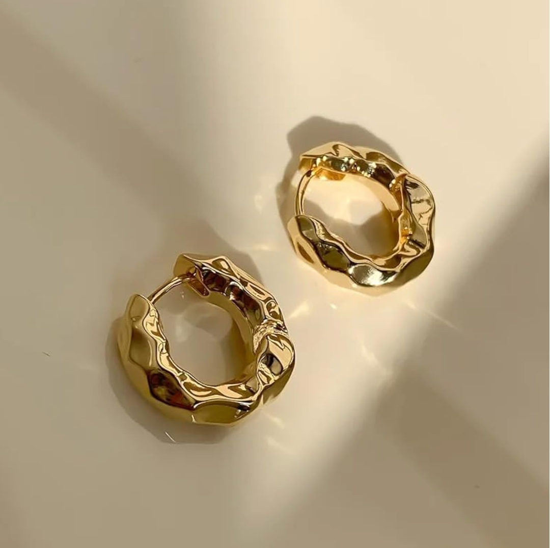 Golden Lava Hoops