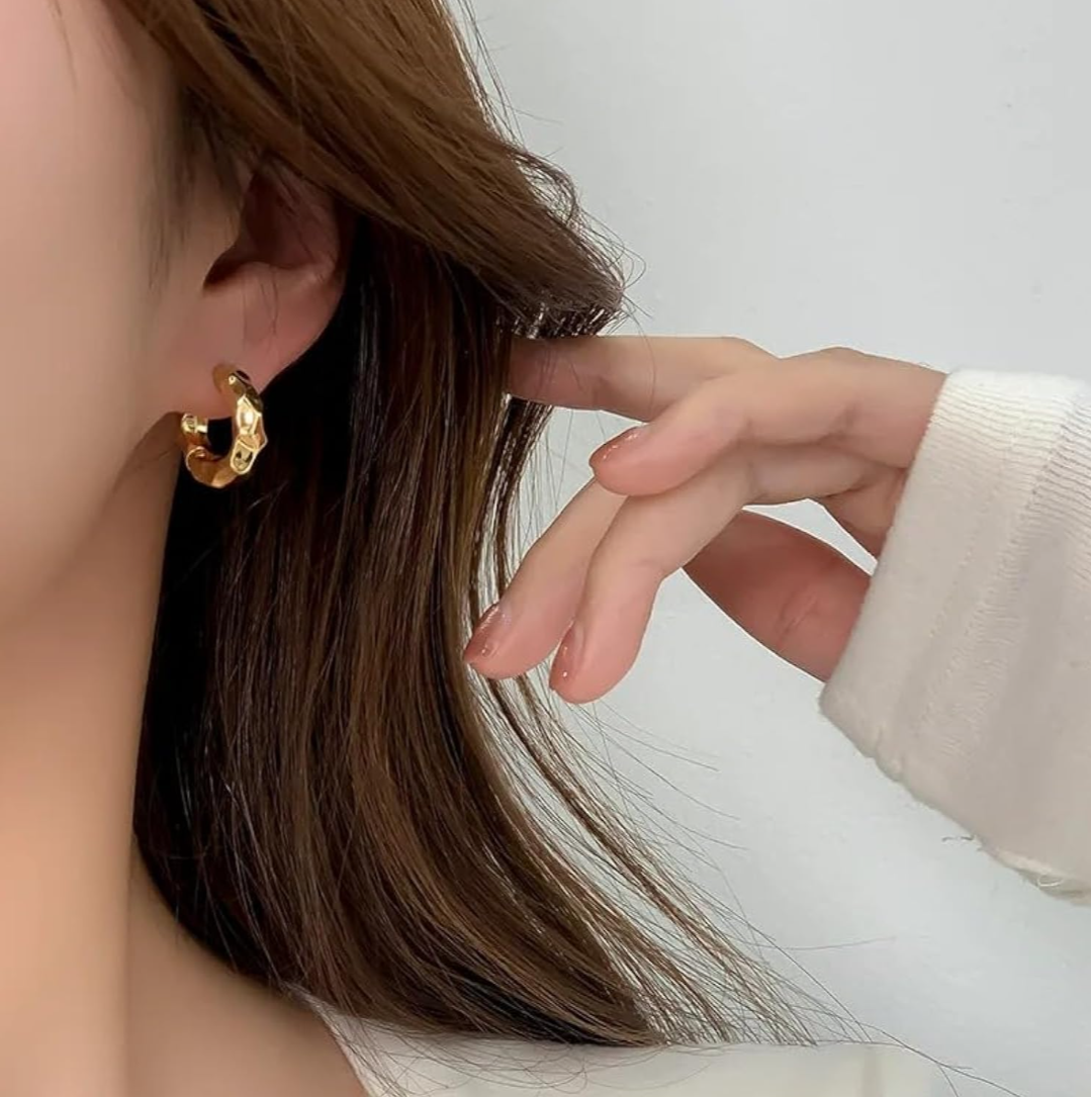 Golden Lava Hoops