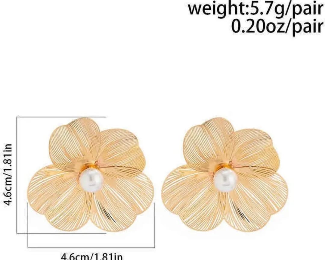 Floral Pearl Studs - Peppy Chic