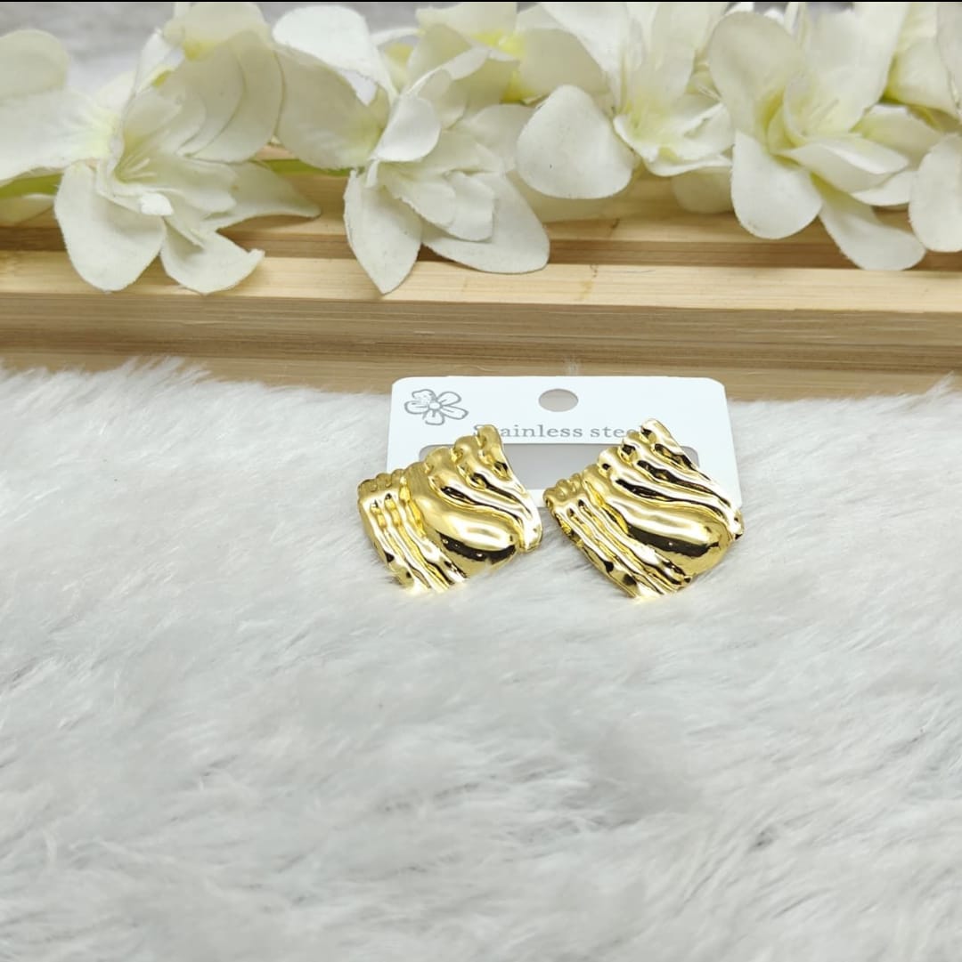 Modern Wave Statement Studs - Peppy Chic