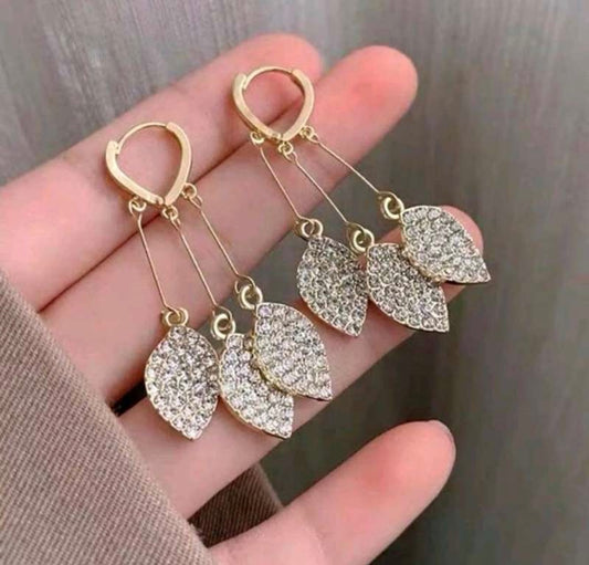 Iced Leaves Danglers