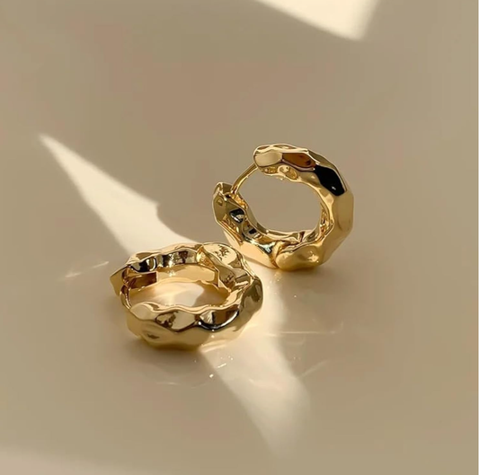 Golden Lava Hoops