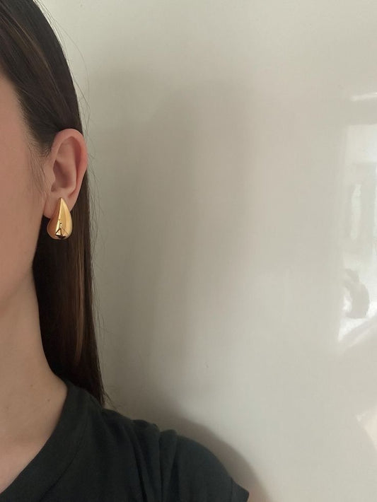 Chunky Drop Studs (Gold) - Peppy Chic