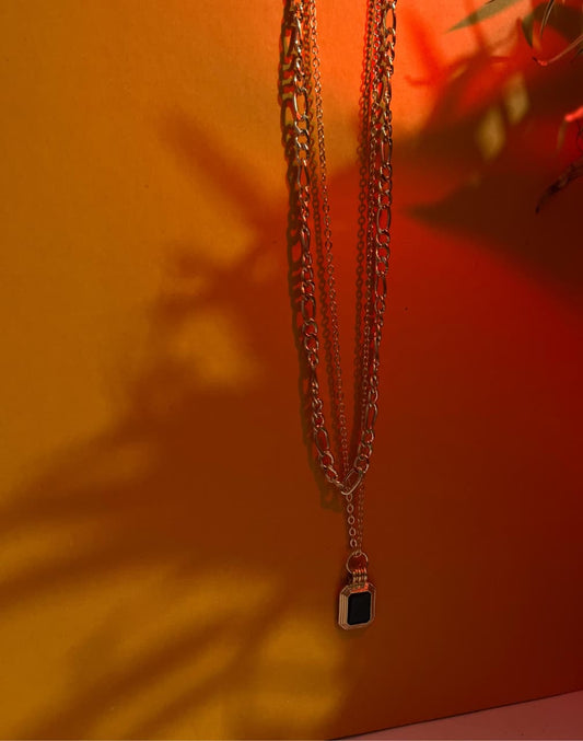 Cuban Square Layered Necklace - Peppy Chic