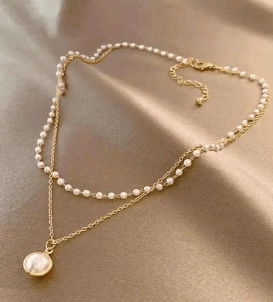 Layered Pearl Chain - Peppy Chic